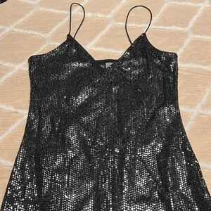 H&M Divided Black Sequin Mini Dress (Never Worn) | Size Small